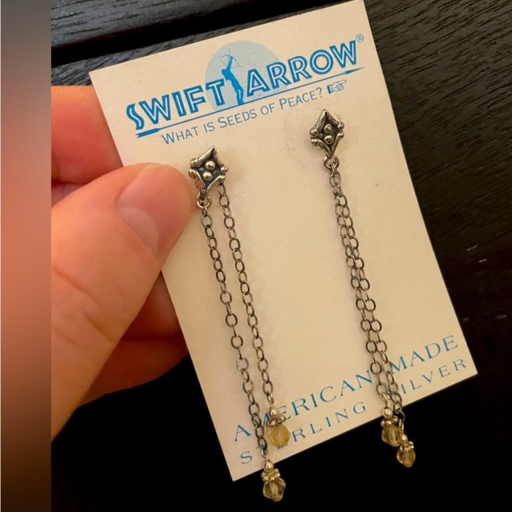 Silver and Gold Chain Earrings